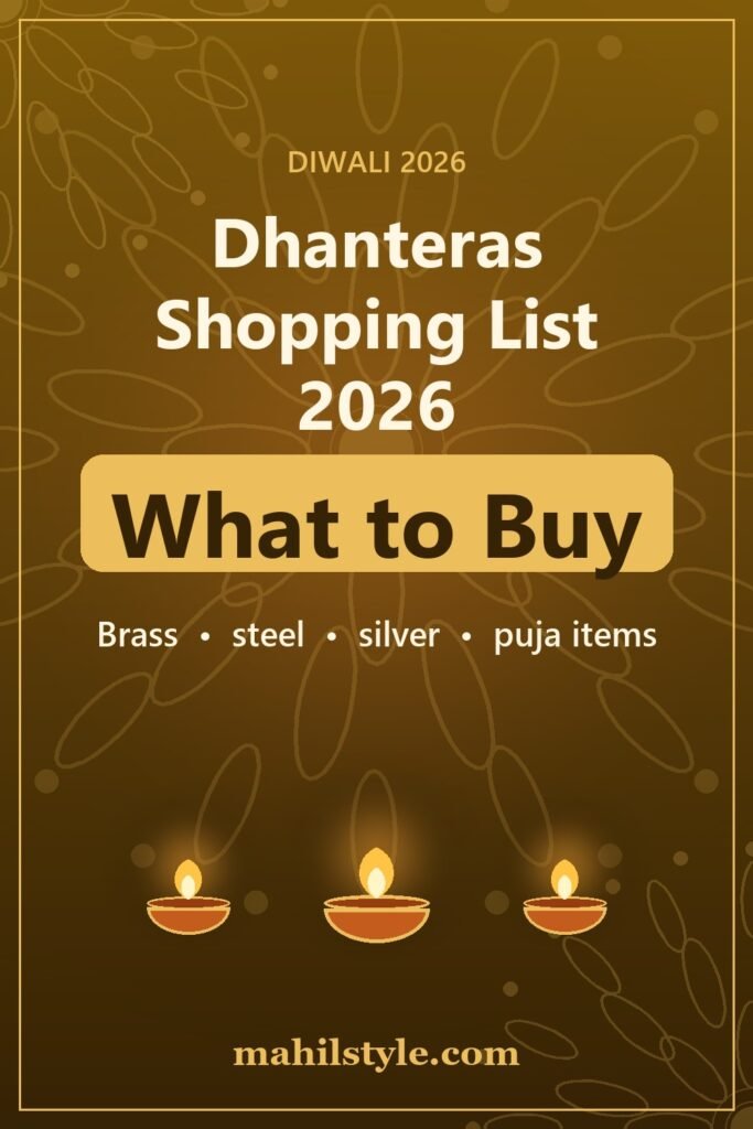 Dhanteras shopping list 2026 - Mahil Style
