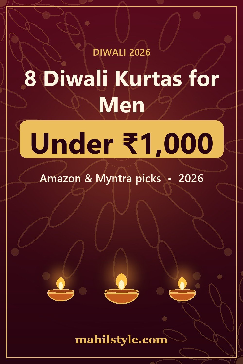 8 Best Diwali Kurtas for Men Under ₹1,000 (2026) 8 Diwali kurtas for men under ₹1,000 - Mahil Style