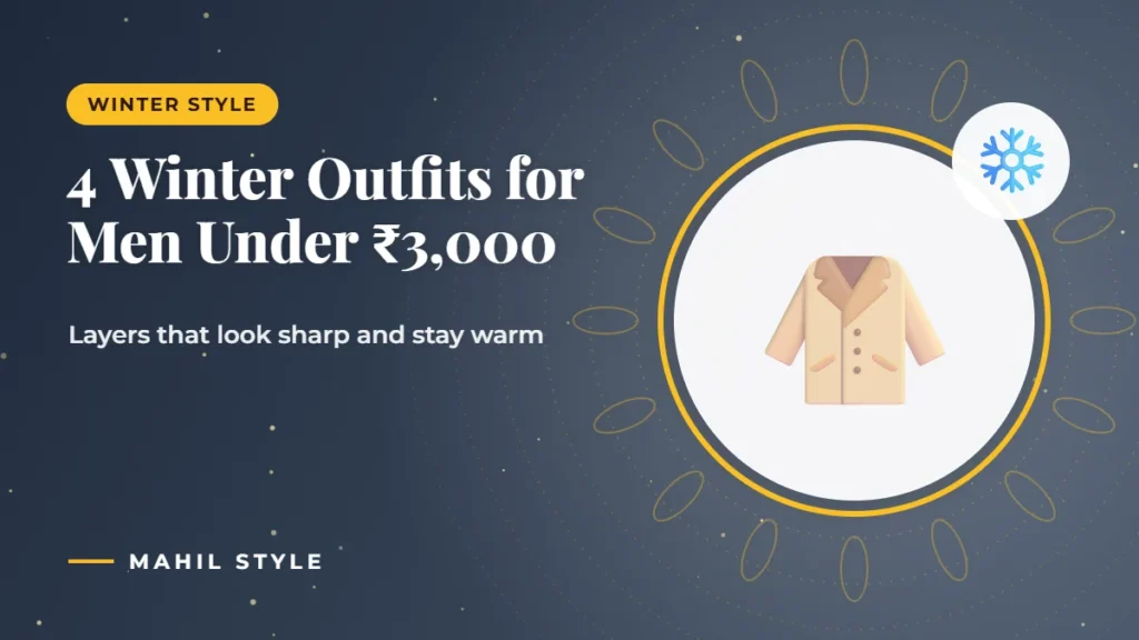 4 Winter Outfits for Men Under ₹3,000 (India, 2026) Winter outfits for men under 3000 rupees